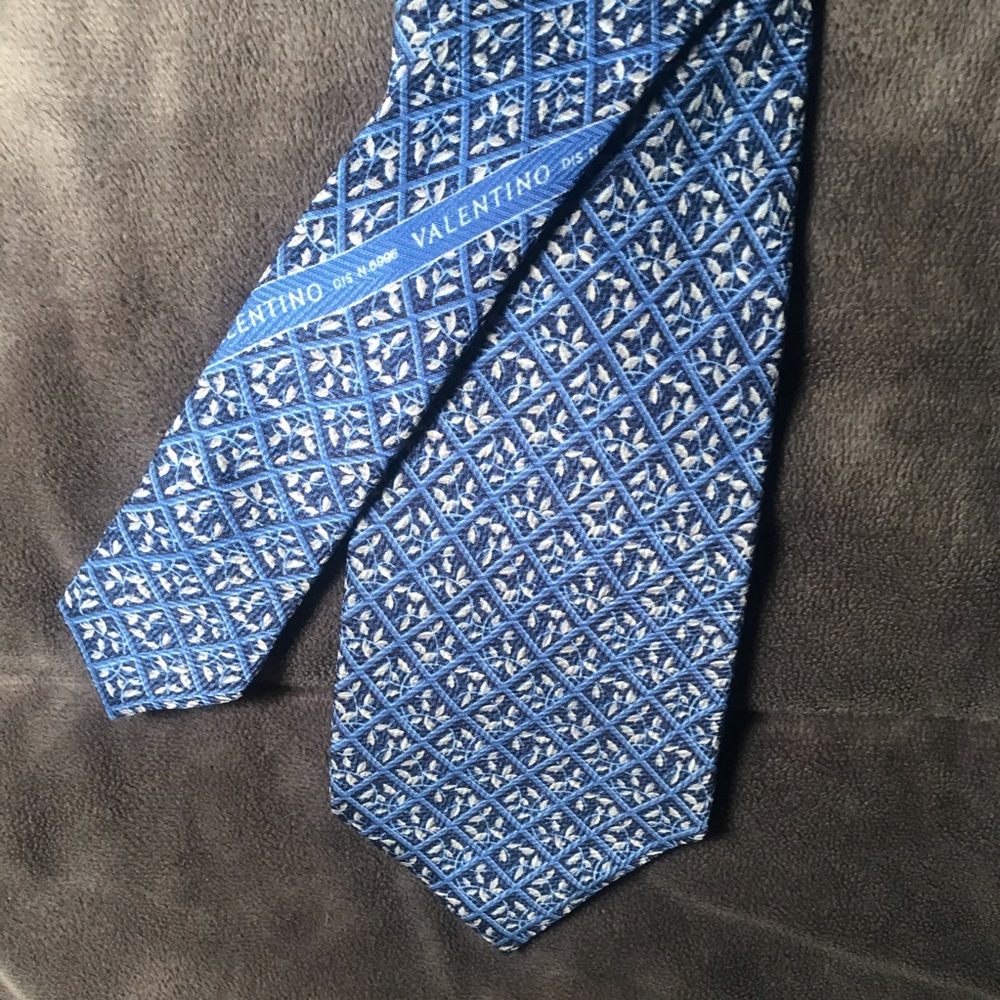 Blue Valentino Silk Necktie Made in Italy